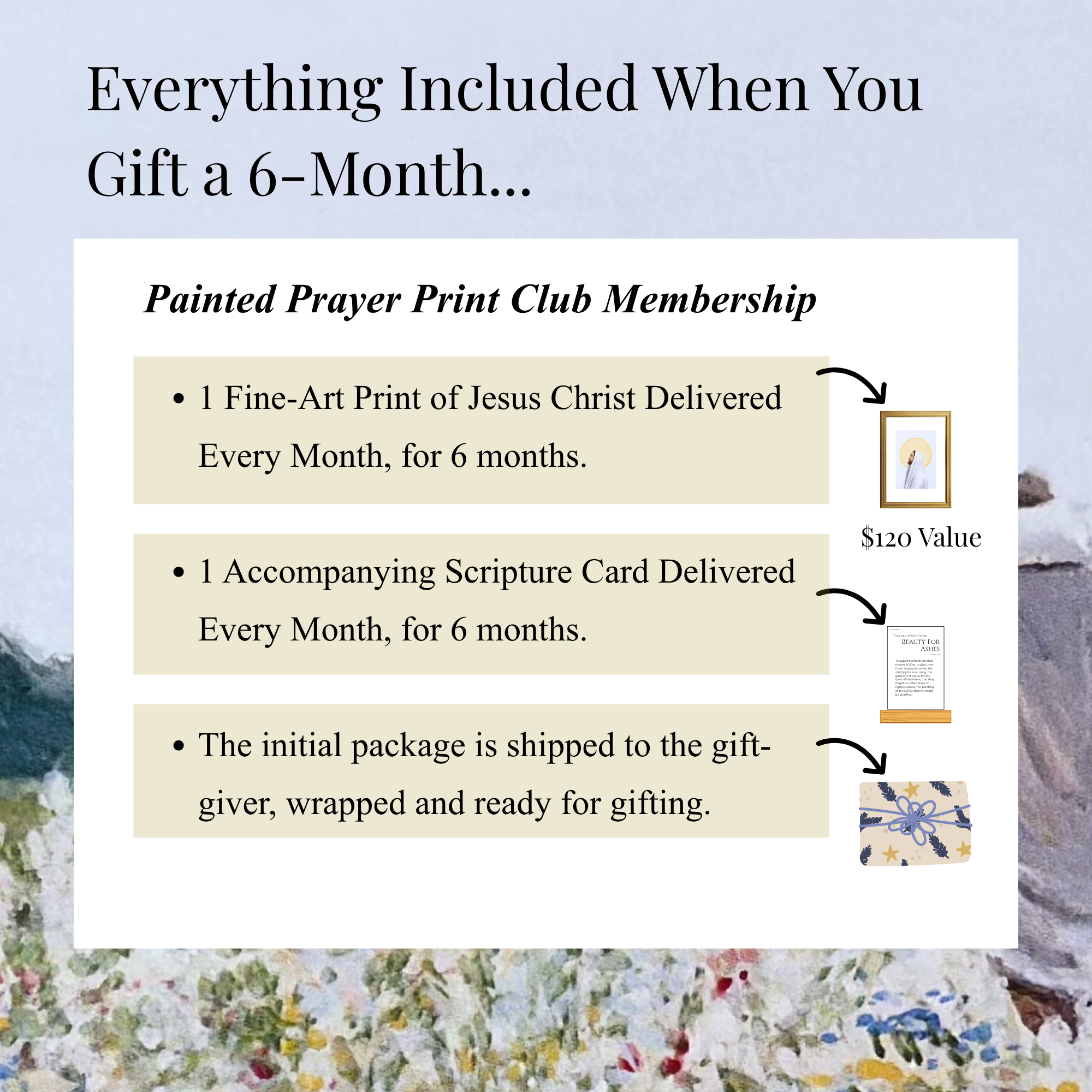 6 Month Painted Prayer Print Club Membership