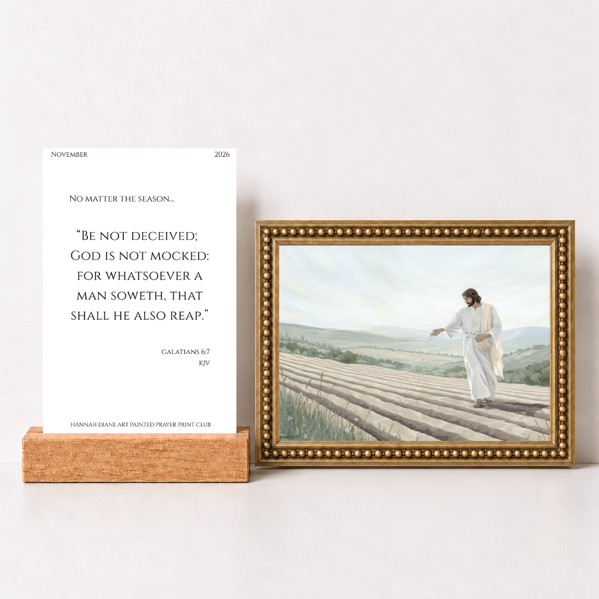 Gold Frame + Scripture Display Block Bundle